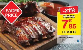 Leader Price Travers de porc offre