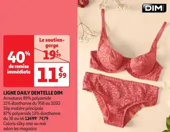 Auchan DIM Ligne daily dentelle offre