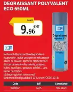 DomPro Kf - degraissant polyvalent eco 650ml offre