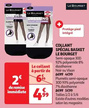 Auchan Le bourget collant spécial basket offre