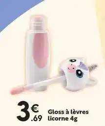 Maxi Bazar Licorne - gloss à lèvres offre