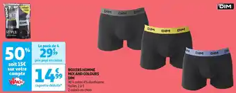 Auchan DIM Boxers homme mix and colours offre