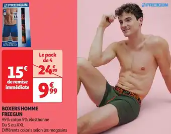 Auchan Freegun boxers homme offre