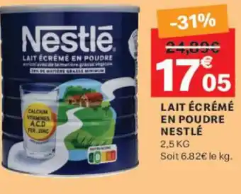 Leader Price NESTLÉ Lait écrémé en poudre offre