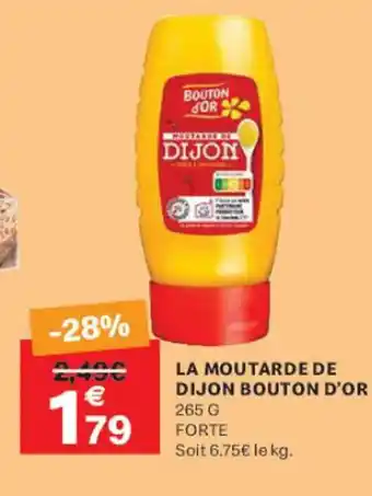 Leader Price BOUTON D'OR La moutarde de dijon offre