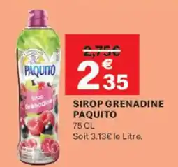 Leader Price PAQUITO Sirop grenadine offre