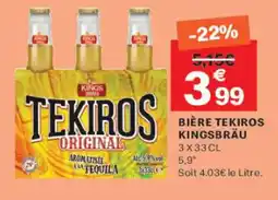 Leader Price KINGSBRÄU Bière tekiros offre