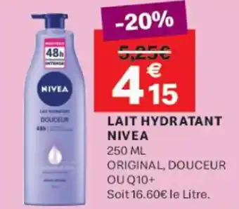 Leader Price NIVEA Lait hydratant offre