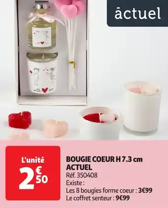 Auchan Actuel bougie coeur offre