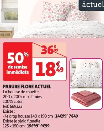 Auchan Actuel parure flore offre