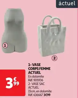 Auchan Actuel 1 vase corps femme offre