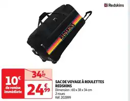 Auchan Redskins sac de voyage à roulettes offre