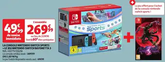 Auchan La console nintendo switch sports + le jeu nintendo switch bayonetta 3 offre