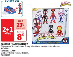 Auchan Pack de 5 figurines spidey offre