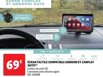 Auchan Écran tactile compatible android et carplay auto offre