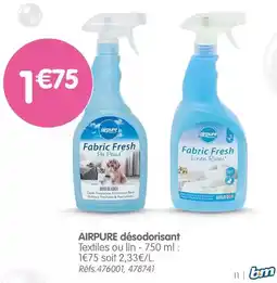 b&m Airpure - désodorisant offre