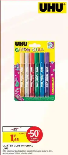 Intermarché Express Uhu - glitter glue original offre