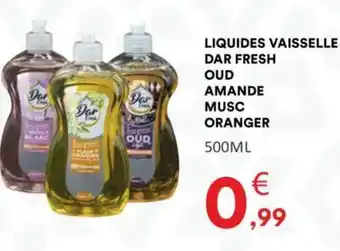 Hmarket DAR Liquides vaisselle fresh oud amande musc oranger offre