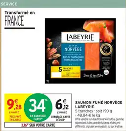 Intermarché Contact LABEYRIE Saumon fumé norvège offre