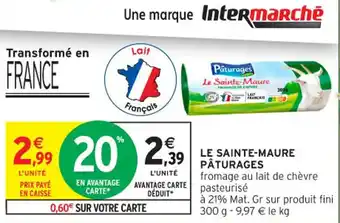 Intermarché Contact PÂTURAGES Le sainte-maure offre