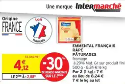 Intermarché Contact PÂTURAGES Emmental français rapé offre