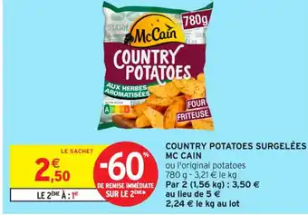 Intermarché Contact MC CAIN Country potatoes surgelées offre