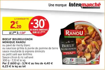 Intermarché Contact MONIQUE RANOU Boeuf bourguignon offre