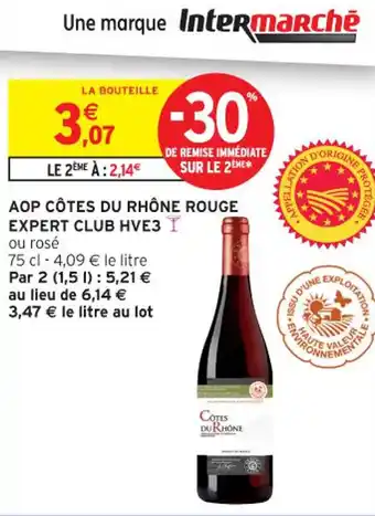 Intermarché Contact Aop côtes du rhône rouge expert club hve3 offre