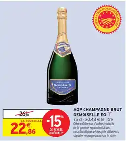 Intermarché Contact DEMOISELLE Aop champagne brut eo offre