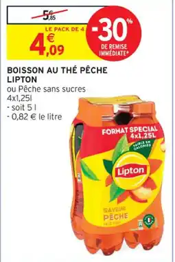 Intermarché Contact LIPTON Boisson au thé pêche offre