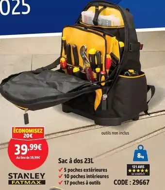 Screwfix STANLEY FATMAX. Sac à dos offre