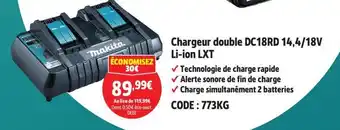 Screwfix MAKITA Chargeur double DC18RD 14,4/18V Li-ion LXT offre