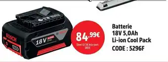 Screwfix BOSCH Batterie 18V 5,0Ah Li-ion Cool Pack offre