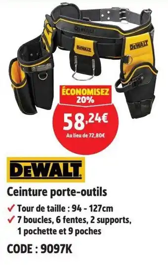 Screwfix DEWALT Ceinture porte-outils offre