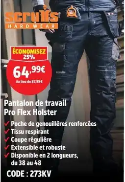 Screwfix Pantalon de travail Pro Flex Holster offre