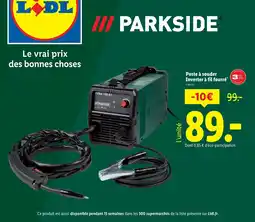 Lidl Parkside poste a souder inverter a fil fourre offre