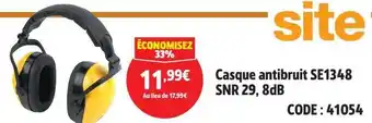 Screwfix Casque antibruit SE1348 SNR 29,8dB offre