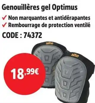 Screwfix Genouillères gel Optimus offre