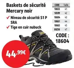 Screwfix Baskets de sécurité Mercury noir offre