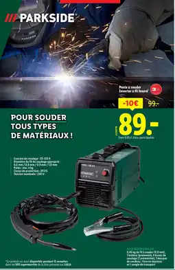 Lidl Poste à souder inverter à fil fourré* offre