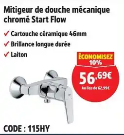 Screwfix Mitigeur de douche mécanique chromé Start Flow offre