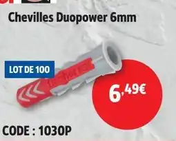 Screwfix Chevilles Duopower 6mm offre