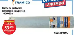 Screwfix TRAMICO Bâche de protection réutilisable Polyprotec 1000x25m offre