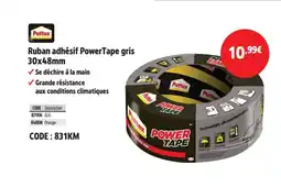 Screwfix PATTEX Ruban adhésif PowerTape gris 30x48mm offre