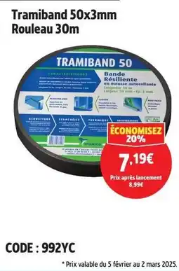 Screwfix Tramiband 50x3mm Rouleau 30m offre