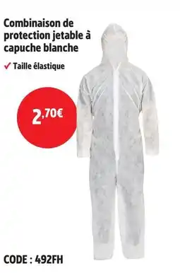 Screwfix Combinaison de protection jetable à capuche blanche offre