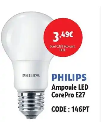 Screwfix PHILIPS Ampoule LED CorePro E27 offre