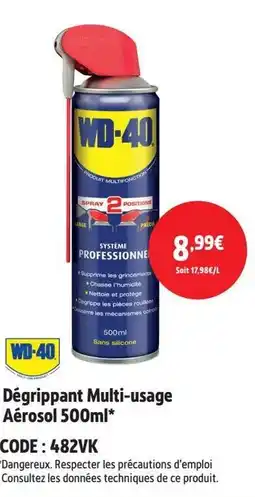 Screwfix WD-40 Dégrippant Multi-usage Aérosol offre