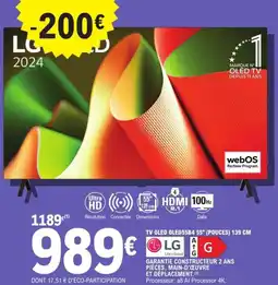 E.Leclerc Espace Culturel LG Tv oled oled55b4 55" (pouces) offre