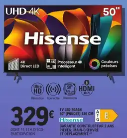 E.Leclerc Espace Culturel HISENSE Tv led 50a6n 50" (pouces) offre